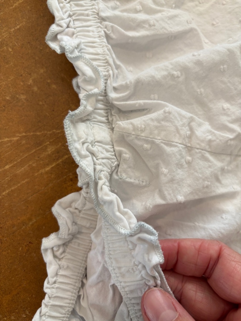 3/$20 Colsie White Ruffle-Trim Elastic Waist Shorts - Picture 5 of 5